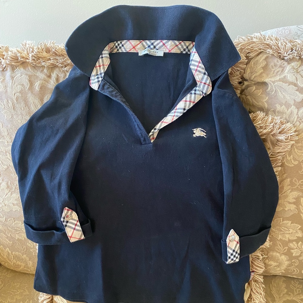 Burberry nova check plaid T-shirt black